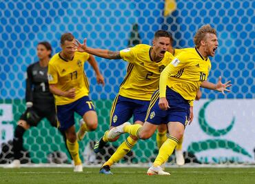 Gol de Emil Forsberg le da la victoria a Suecia sobre Suiza