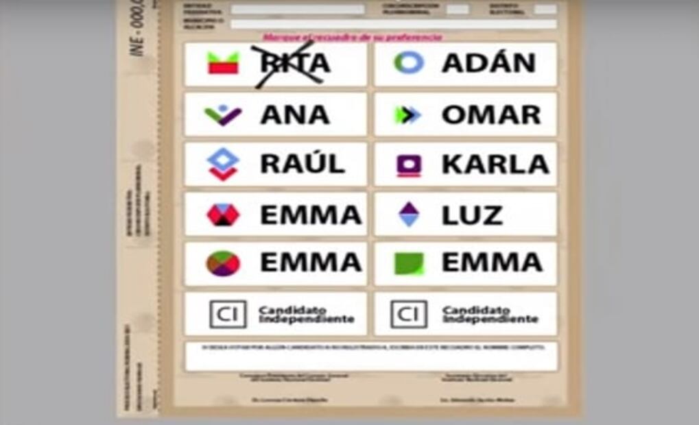 ¿Cuál es la forma correcta de marcar la boleta electoral?