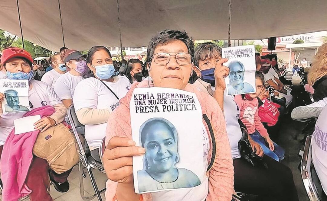 Agrupaciones civiles y de derechos humanos exigen la liberación de Kenia, recluida en un penal en Morelos. Foto: Especial