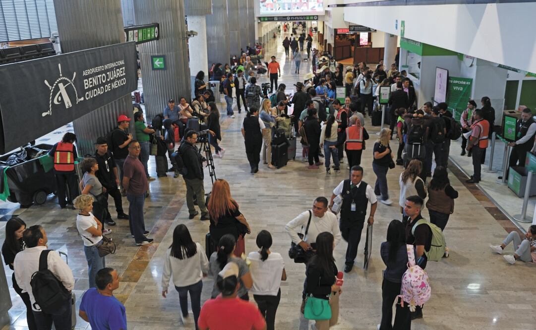AICM cancela vuelos por huracán Milton. Foto: Iván Montaño EL UNIVERSAL