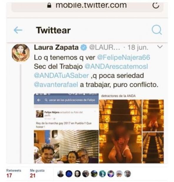 Felipe Nájera lamenta que Laura Zapata "incite al odio" 