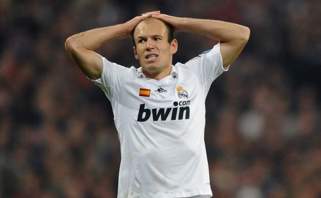 Twitter. Arjen Robben durante su etapa con el Real Madrid 