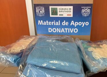 Entregan UNAM y diputados 50 mil kits de protección para médicos residentes