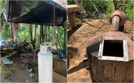 FOTOS. Por uso excesivo de agua, Marina detecta cocina de metanfetaminas en Sinaloa y la desmantela