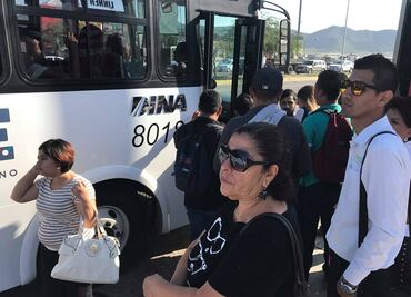 Paro de transporte público genera caos en Sonora