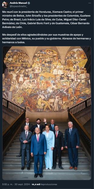 Foto: X @lopezobrador_