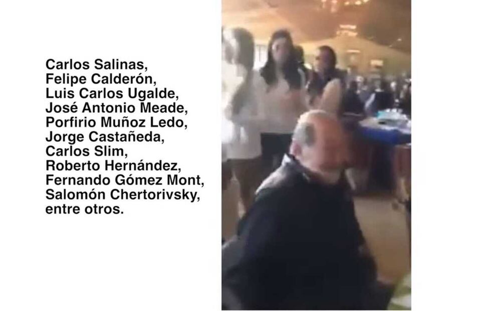García Vilchis manifestó que Xóchitl Gálvez se veía muy contenta en la fiesta “y no cabía de emoción” de codearse con estos políticos. Foto: captura de pantalla