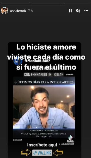 "¿Y ahora, cómo se vive sin ti?": viuda de Fernando del Solar lo despide en redes 