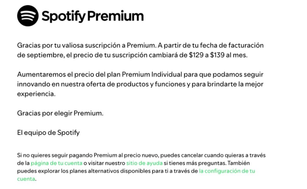 Spotify anunció nuevo ajuste en sus precios | Captura de pantalla
