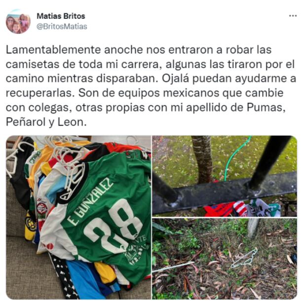 Exjugador de Pumas denuncia robo de la colección de playeras de toda su carrera 