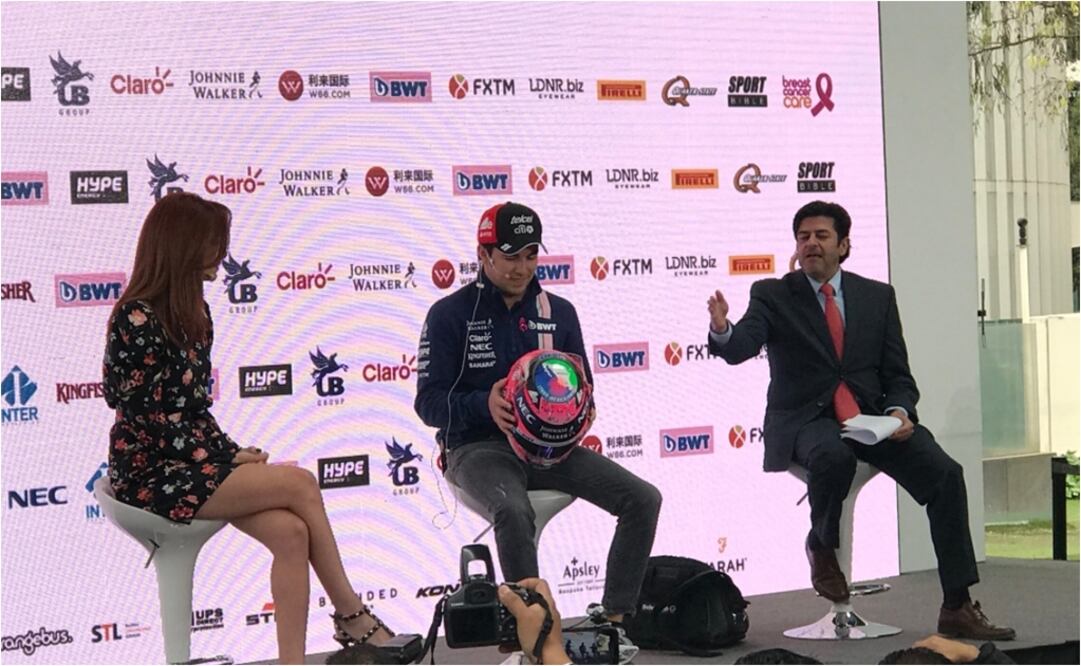 TWITTER. Sergio Pérez en conferencia de prensa previo al GP de México
