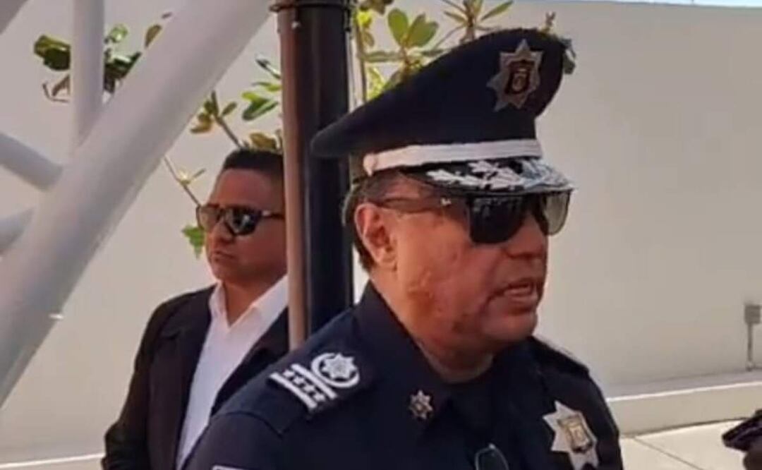 Secretario de Seguridad de Tlaxcala, Alberto Perea Marrufo, habla sobre el linchamiento en Nativitas (03/04/2025). Foto: Especial