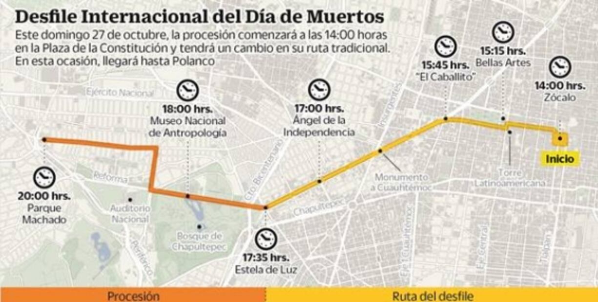 Catrinas se pasean hoy en CDMX; también hay ofrendas