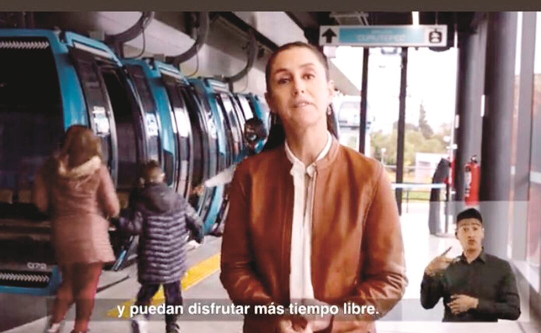 En un video, Sheinbaum comenzó destacando la creación de dos líneas del Cableblús en Gustavo A. Madero e Iztapalapa. Foto: Tomada de vídeo