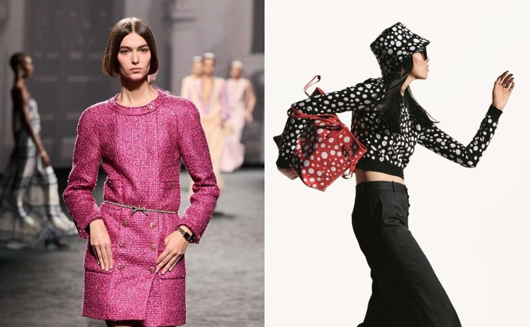 Este año el rosa sigue en auge y una colaboración de Louis Vuitton exalta los lunares / Foto: Chanel / Louis Vuitton