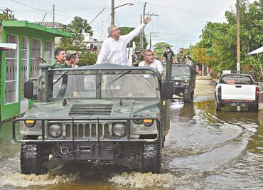 Vine a ayudar, no a tomarme la foto, dice AMLO en Tabasco
