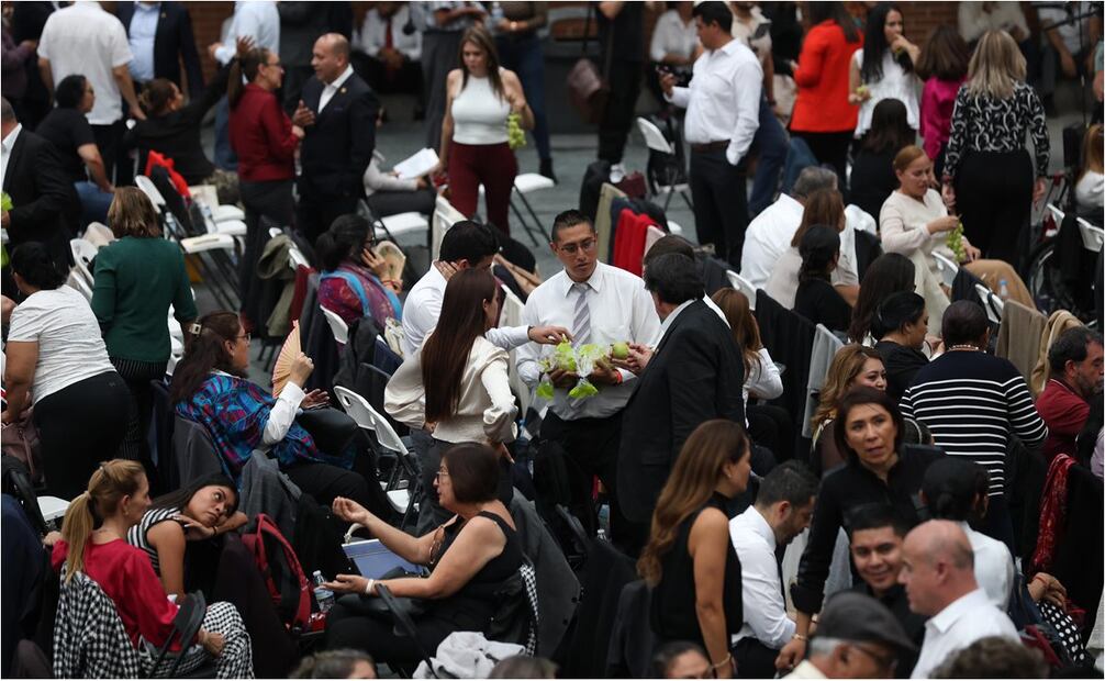 Diputados discuten reforma judicial en sede alterna por protestas. Foto: Diego Simón/EL UNIVERSAL