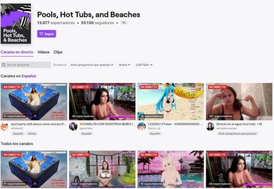 Twitch agrega una nueva categoría para los creadores que transmiten en traje de baño