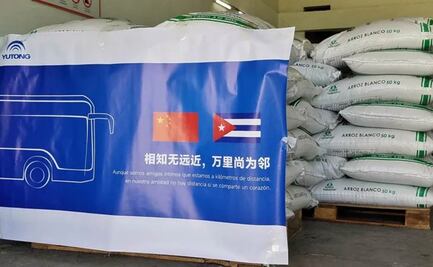 Cuba recibe 15 mil toneladas de arroz donadas por China; inicia envío de 60 mil toneladas de arroz