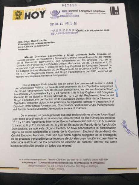Jesús Zambrano, nuevo coordinador de los diputados del PRD