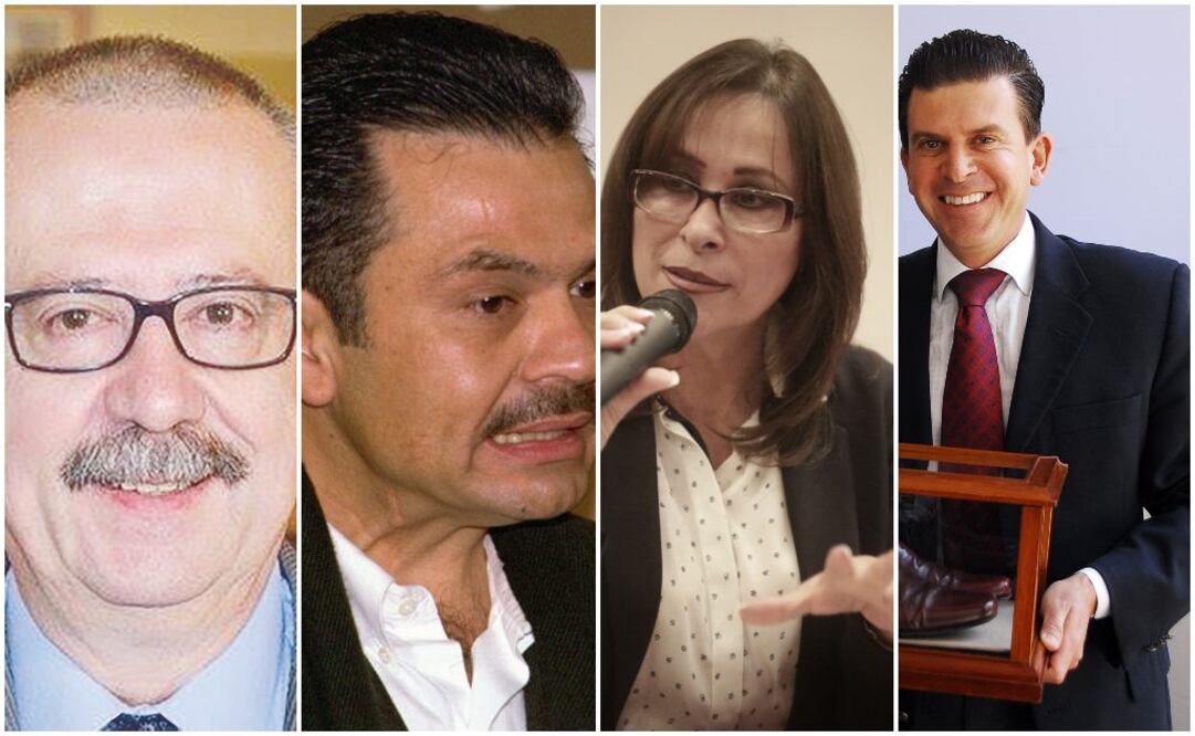 Los titulares de Hacienda, Carlos Urzúa; de Pemex, Octavio Romero; de Energía, Rocío Nahle; y de Profeco, Ricardo Sheffield. FOTOS: EL UNIVERSAL