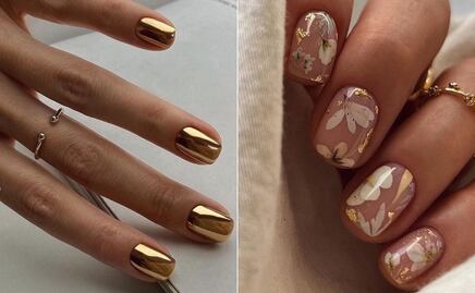 Diseños de uñas doradas para despedir el año