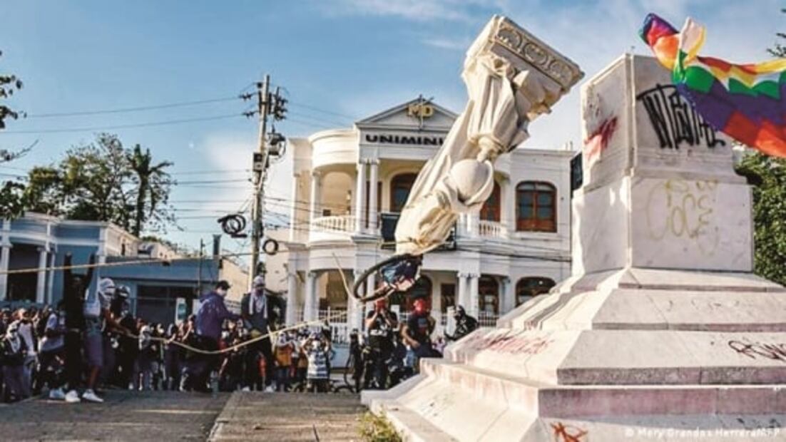 En el marco del 12 de octubre, investigadores analizan el retiro del monumento a Colón