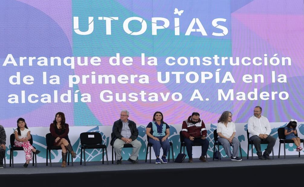 La Jefa de Gobierno, Clara Brugada encabezo el arranque de la Construcción de la Primera UTOPÍA en la alcaldía Gustavo A. Madero en el Deportivo Los Galeana. Foto : Fernanda Rojas / El Universal