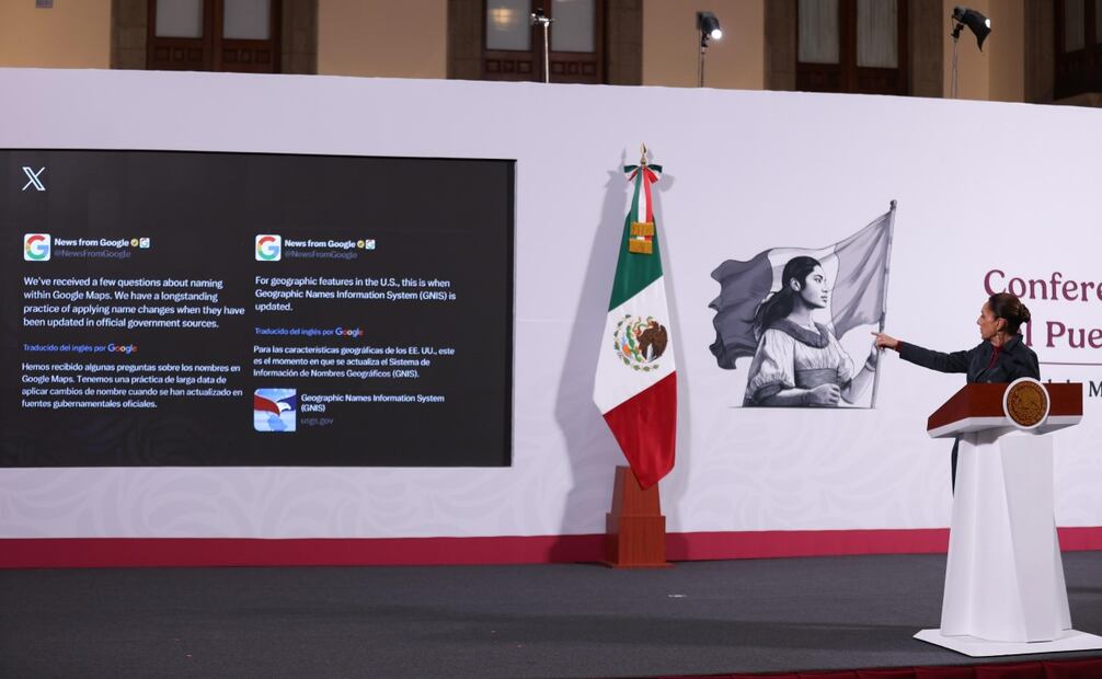 Claudia Sheinbaum, presidenta de México, durante la mañanera del 29 de enero del 2025 en Palacio Nacional. Foto: Diego Simón /EL UNIVERSAL