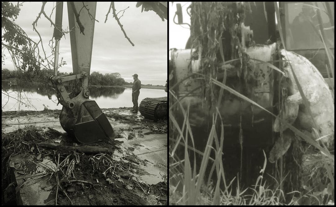 La organización exhibió imágenes del dragado realizado al río Camarón en enero del presente año. Fotos: Earth Mission