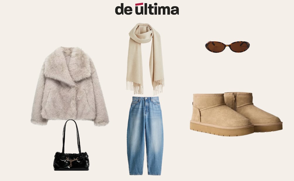 Jeans, abrigo con textura y bufanda: el combo infalible para posadas al aire libre. Foto: H&M, Zara