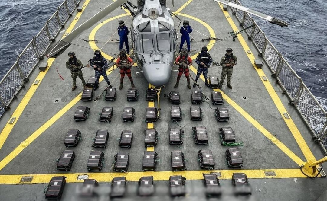 Semar decomisa más de una tonelada de cocaína en costas de Guerrero. Foto: Especial