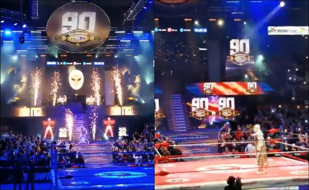 Místico ingresó a la Arena México con la canción 'Me Muero' de la 5ta estación / Foto: Especiales