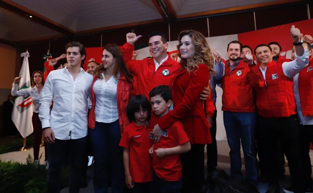 Alejandro Moreno celebra resultados de elección interna del PRI (Foto: Berenice Fregoso / EL UNIVERSAL)