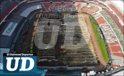 Regresa el pasto natural, así se ve el Estadio Azteca