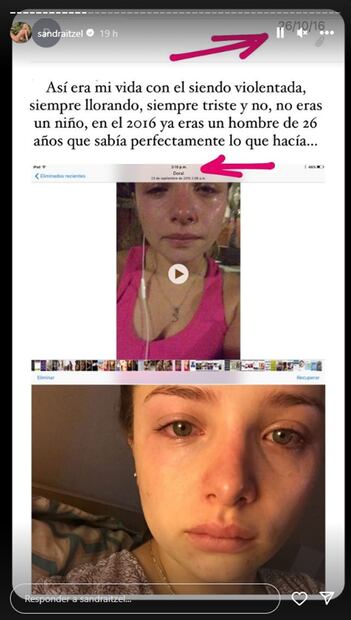 Sandra Itzel demuestra pruebas de cómo vivió su matrimonio con Adrián Di Marco.
Foto: Instagram
