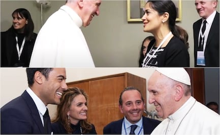 Salma Hayek, Carlos Rivera y otras figuras del espectáculo que recibieron la bendición del Papa Francisco