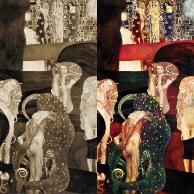 Google Arts & Culture recupera los colores de las “Pinturas de la Facultad”, de Klimt, obras destruidas en la Segunda Guerra Mundial