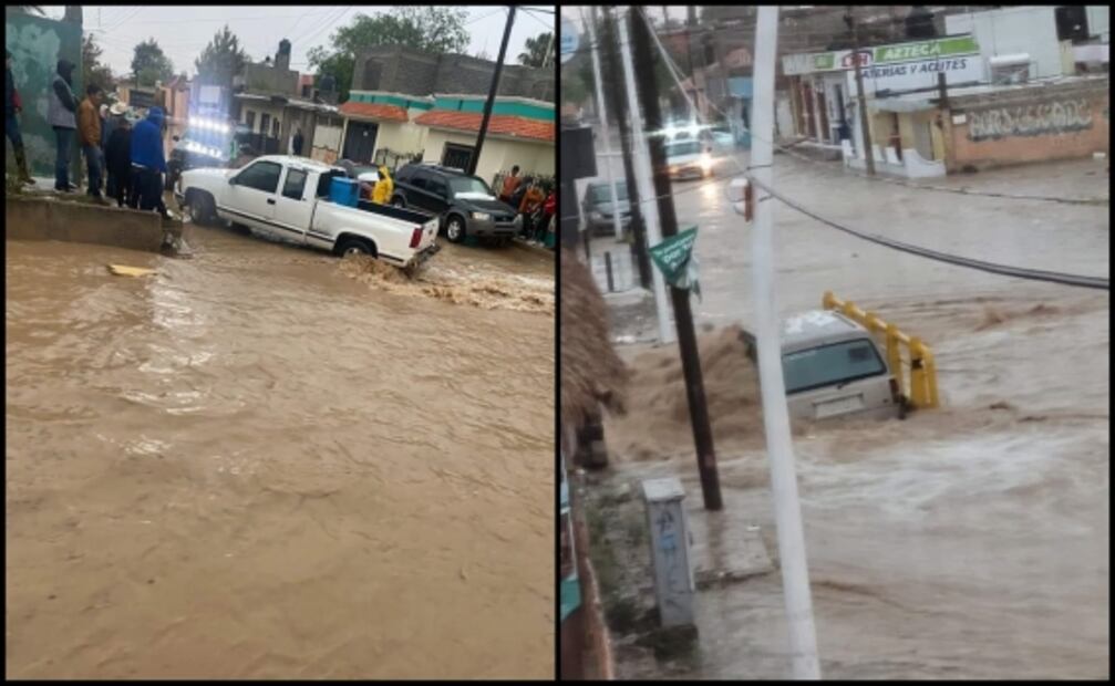 Fuertes lluvias y granizadas provocan caos vial y daños en Río Grande, Zacatecas