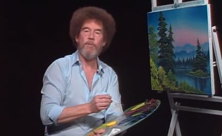 Bob Ross, al rescate de la televisión pública en EU; subastarán 30 pinturas del autor de los "árboles felices"
