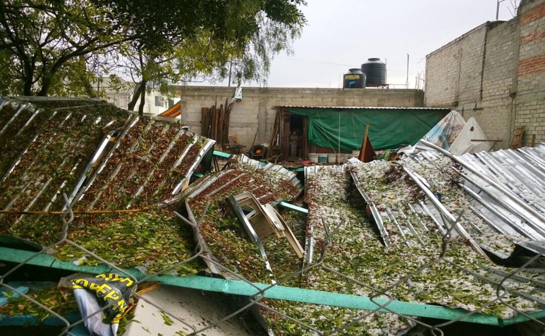 Fuerte precipitación y granizo en la comunidad de Oaxaca. (Foto: Especial)