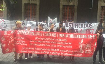 Entre gritos y manifestaciones, Sheinbaum llega para rendir informe por 100 días