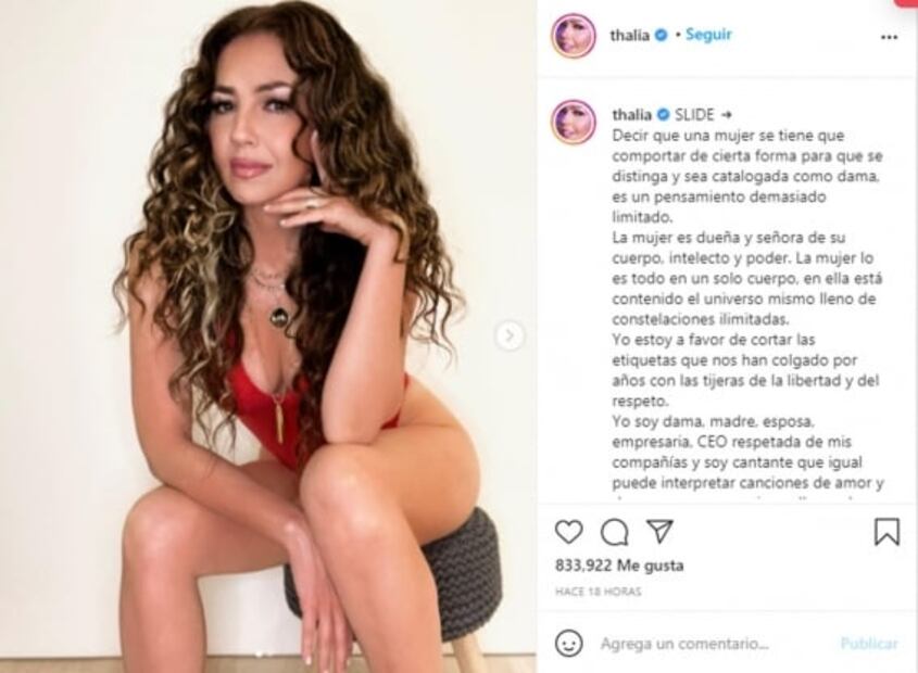 Thalía posa en traje de baño y en redes la desconocen