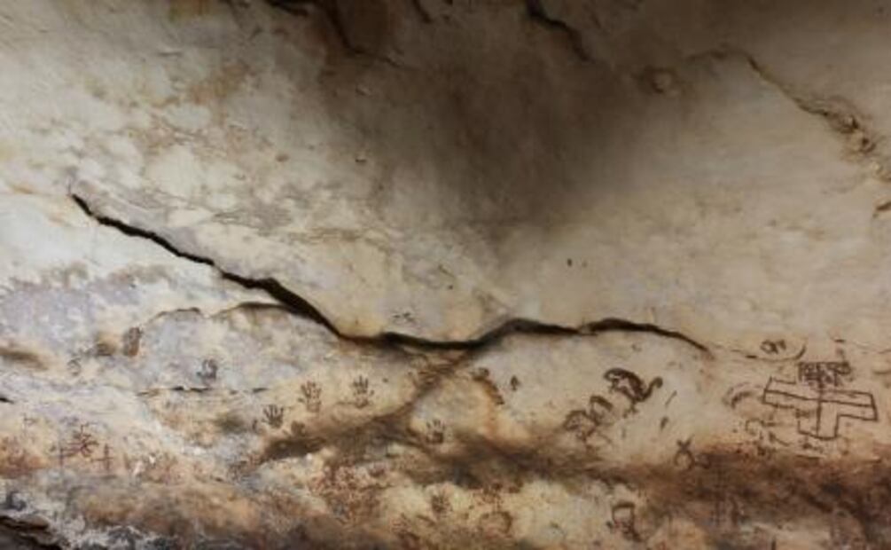 Hallan en Yucatán cueva con tesoro de pinturas rupestres