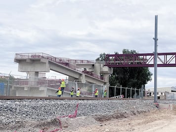 Puentes peatonales del suburbano al AIFA no están listos