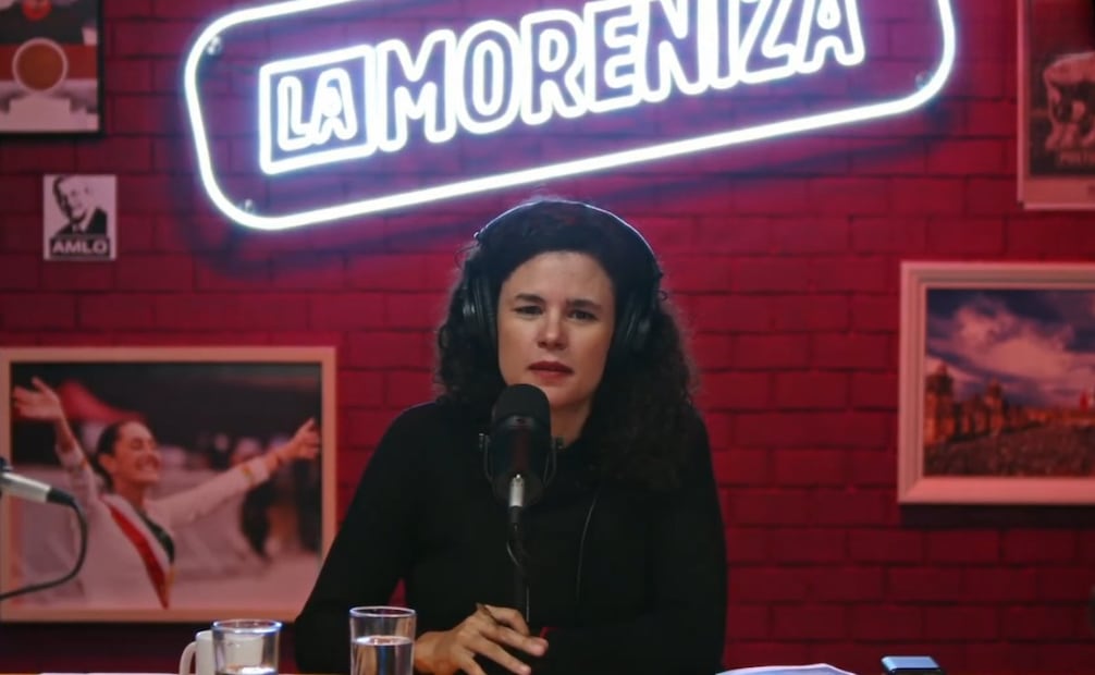 La dirigente de Morena, Luisa María Alcalde, en el podcast “La Moreniza” este jueves 18 de septiembre de 2025. Foto: Especial
