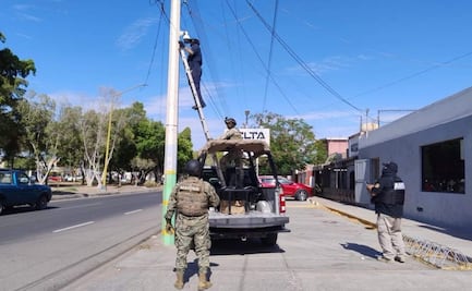 Aseguran 14 cámaras de videovigilancia en Ciudad Obregón, Sonora; estaban en postes de telefonía y luz eléctrica