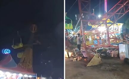 Así fue el momento de la caída de juego mecánico en feria de Acapulco; se reportan heridos