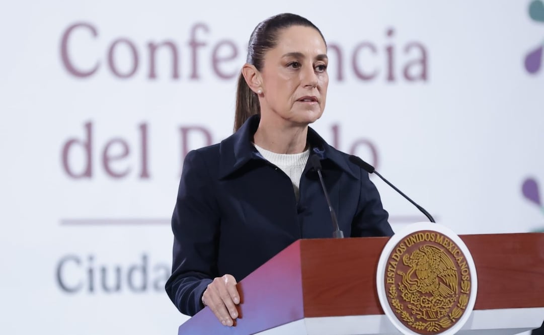 Conferencia de prensa del pueblo encabezada por la presidenta, Claudia Sheinbaum Pardo, en el salón Tesorería de Palacio Nacional. Foto: Archivo EL UNIVERSAL