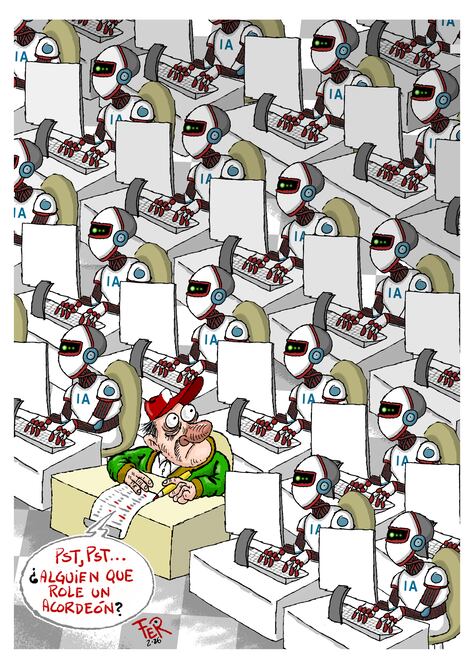 Examen de admisión. Cartón de FER